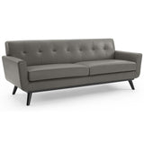 Engage Top-Grain Leather Living Room Lounge Sofa - Mid-Century Modern & Premium Seating