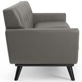 Engage Top-Grain Leather Living Room Lounge Sofa - Mid-Century Modern & Premium Seating