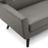 Engage Top-Grain Leather Living Room Lounge Sofa - Mid-Century Modern & Premium Seating