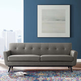 Engage Top-Grain Leather Living Room Lounge Sofa - Mid-Century Modern & Premium Seating