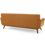 Engage Top-Grain Leather Living Room Lounge Sofa - Mid-Century Modern & Premium Seating