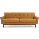Engage Top-Grain Leather Living Room Lounge Sofa - Mid-Century Modern & Premium Seating
