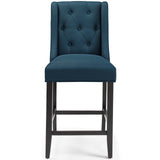 Baronet Tufted Button Upholstered Fabric Counter Stool - Modern Glam & Dense Foam Seating