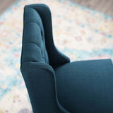 Baronet Tufted Button Upholstered Fabric Counter Stool - Modern Glam & Dense Foam Seating