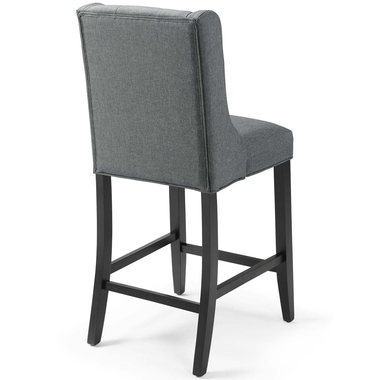 Baronet Tufted Button Upholstered Fabric Counter Stool - Modern Glam & Dense Foam Seating