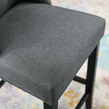 Baronet Tufted Button Upholstered Fabric Counter Stool - Modern Glam & Dense Foam Seating