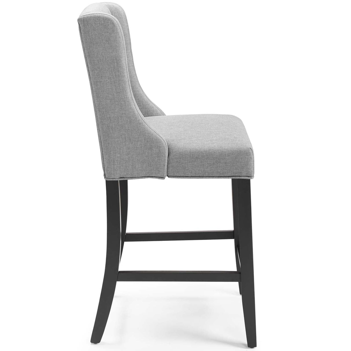 Baronet Tufted Button Upholstered Fabric Counter Stool - Modern Glam & Dense Foam Seating