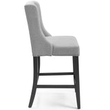 Baronet Tufted Button Upholstered Fabric Counter Stool - Modern Glam & Dense Foam Seating