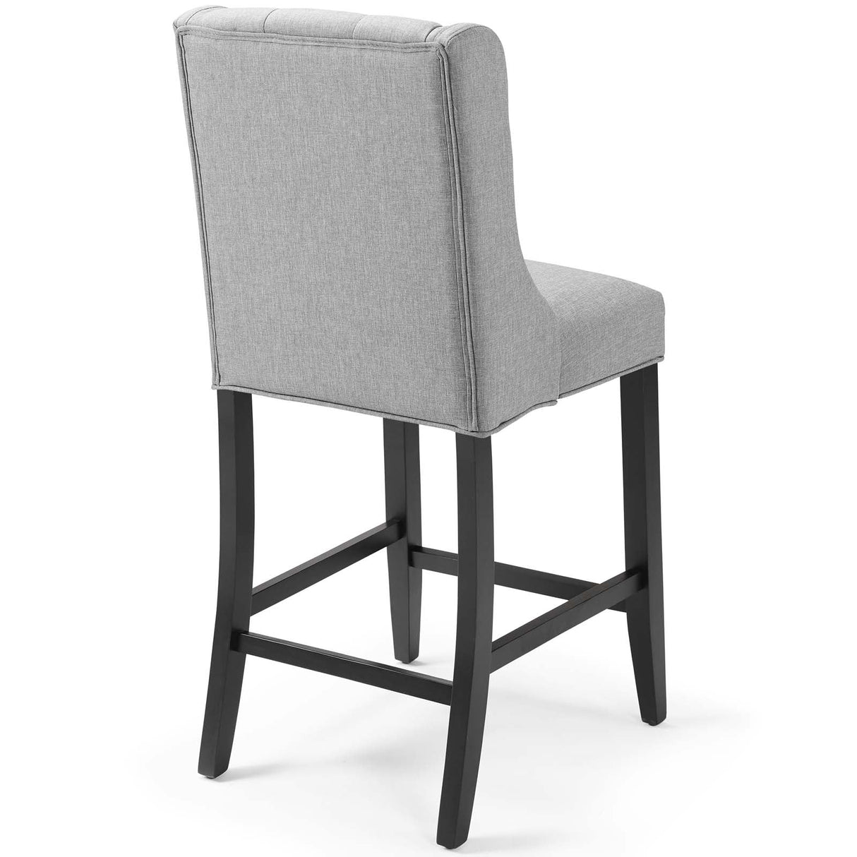 Baronet Tufted Button Upholstered Fabric Counter Stool - Modern Glam & Dense Foam Seating