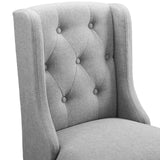 Baronet Tufted Button Upholstered Fabric Counter Stool - Modern Glam & Dense Foam Seating