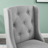 Baronet Tufted Button Upholstered Fabric Counter Stool - Modern Glam & Dense Foam Seating