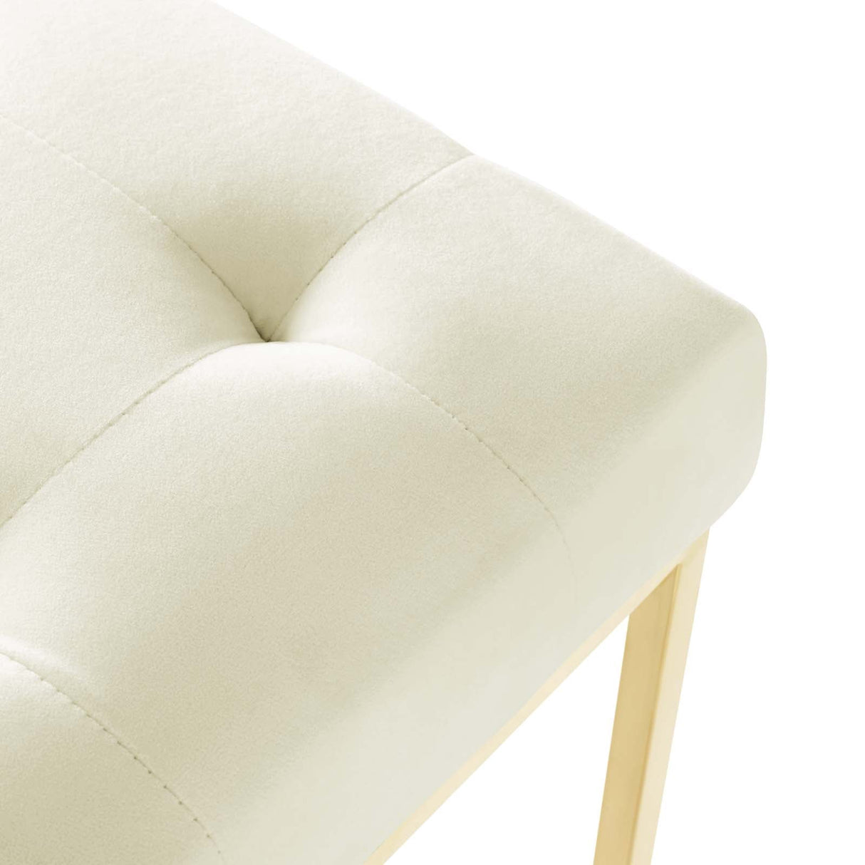 Privy Gold Stainless Steel Performance Velvet Dining Chair - Glam Deco & Stain-Resistant