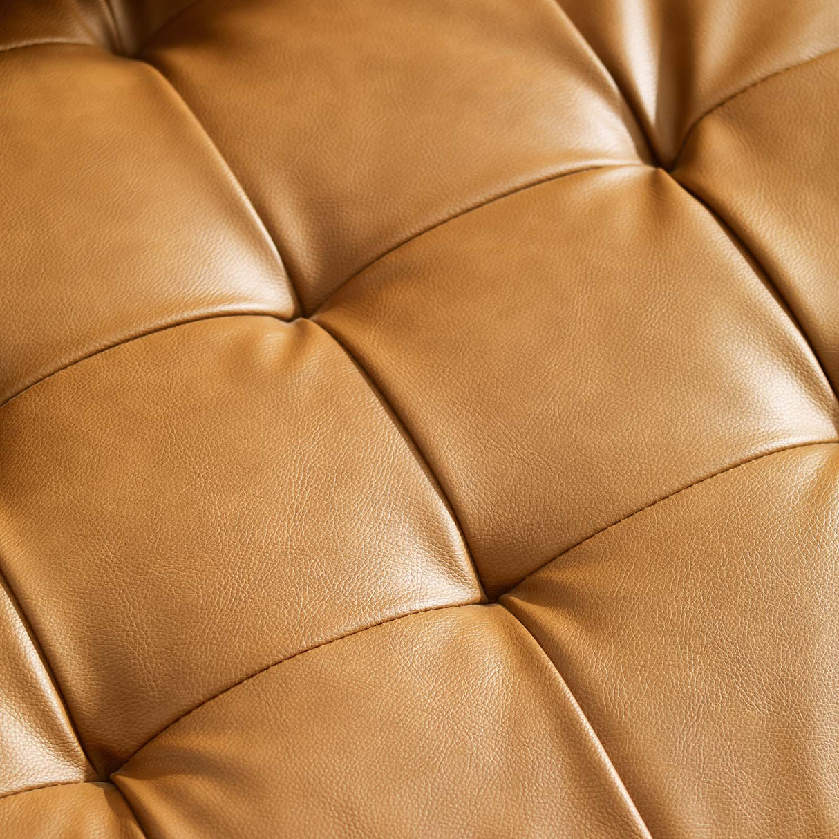 Valour Upholstered Faux Leather Sofa - Mid-Century Modern & Small Space Friendly