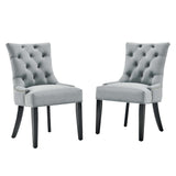 Regent Tufted Performance Velvet Dining Side Chairs - Set of 2 - French Vintage & Stain-Resistant
