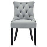 Regent Tufted Performance Velvet Dining Side Chairs - Set of 2 - French Vintage & Stain-Resistant