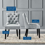 Regent Tufted Performance Velvet Dining Side Chairs - Set of 2 - French Vintage & Stain-Resistant