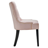 Regent Tufted Performance Velvet Dining Side Chairs - Set of 2 - French Vintage & Stain-Resistant