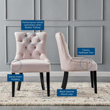 Regent Tufted Performance Velvet Dining Side Chairs - Set of 2 - French Vintage & Stain-Resistant