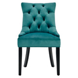 Regent Tufted Performance Velvet Dining Side Chairs - Set of 2 - French Vintage & Stain-Resistant