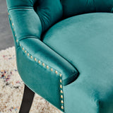 Regent Tufted Performance Velvet Dining Side Chairs - Set of 2 - French Vintage & Stain-Resistant
