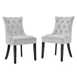Regent Tufted Performance Velvet Dining Side Chairs - Set of 2 - French Vintage & Stain-Resistant