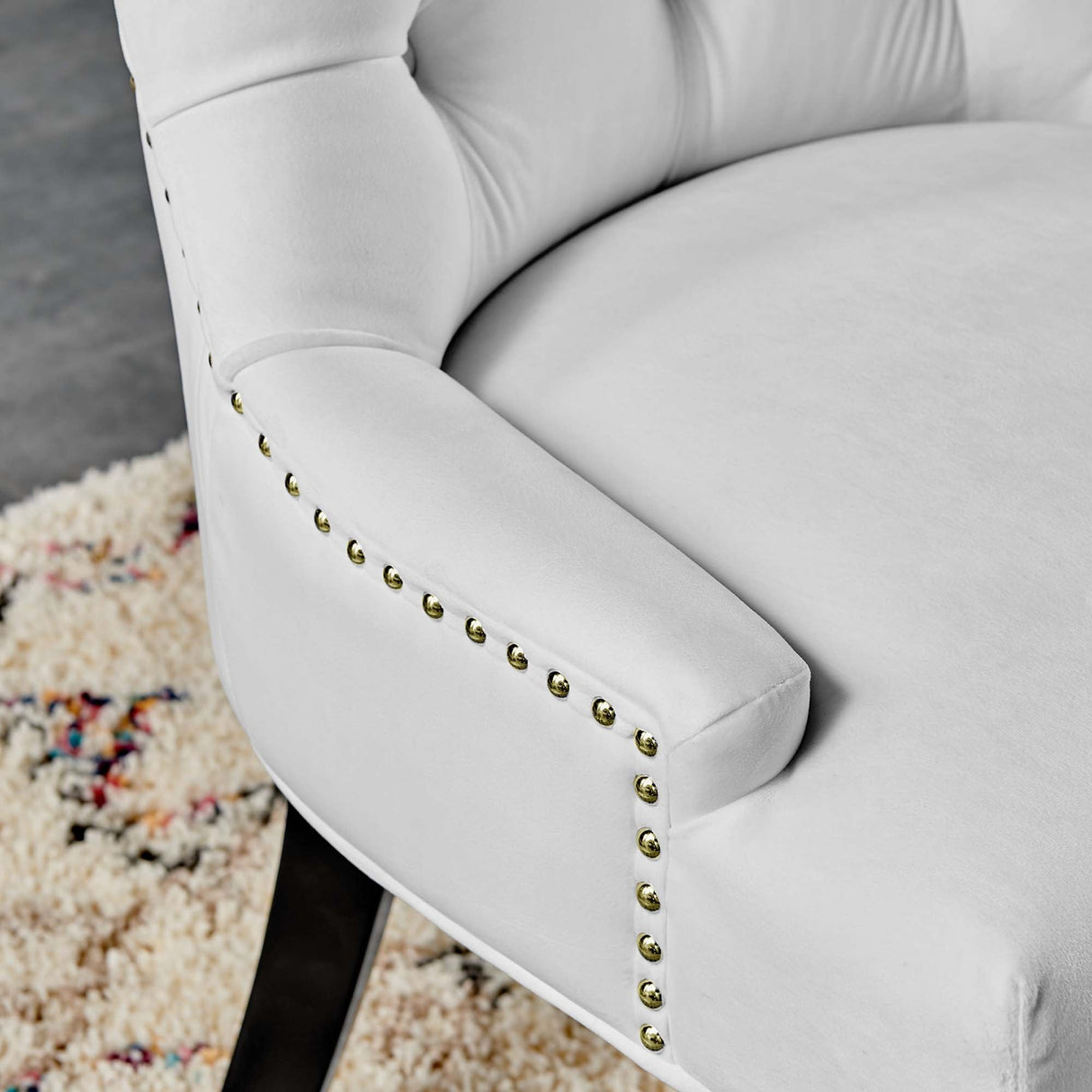 Regent Tufted Performance Velvet Dining Side Chairs - Set of 2 - French Vintage & Stain-Resistant