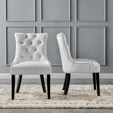 Regent Tufted Performance Velvet Dining Side Chairs - Set of 2 - French Vintage & Stain-Resistant