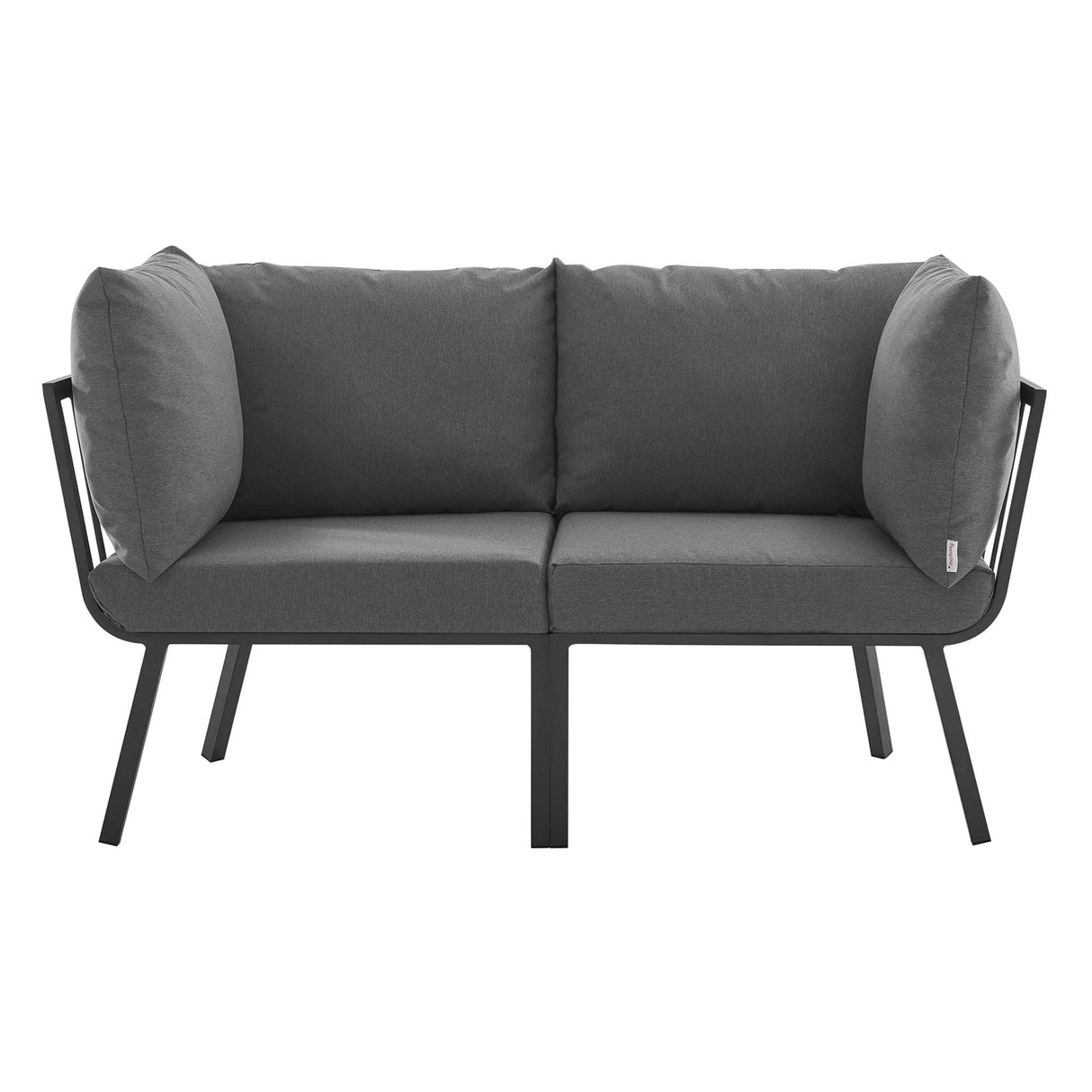 Riverside 2 Piece Outdoor Patio Aluminum Sectional Sofa Set - Coastal Modern & Weather-Resistant
