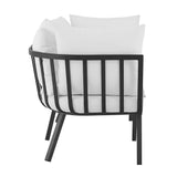 Riverside 2 Piece Outdoor Patio Aluminum Sectional Sofa Set - Coastal Modern & Weather-Resistant