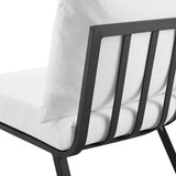 Riverside 2 Piece Outdoor Patio Aluminum Sectional Sofa Set - Coastal Modern & Weather-Resistant