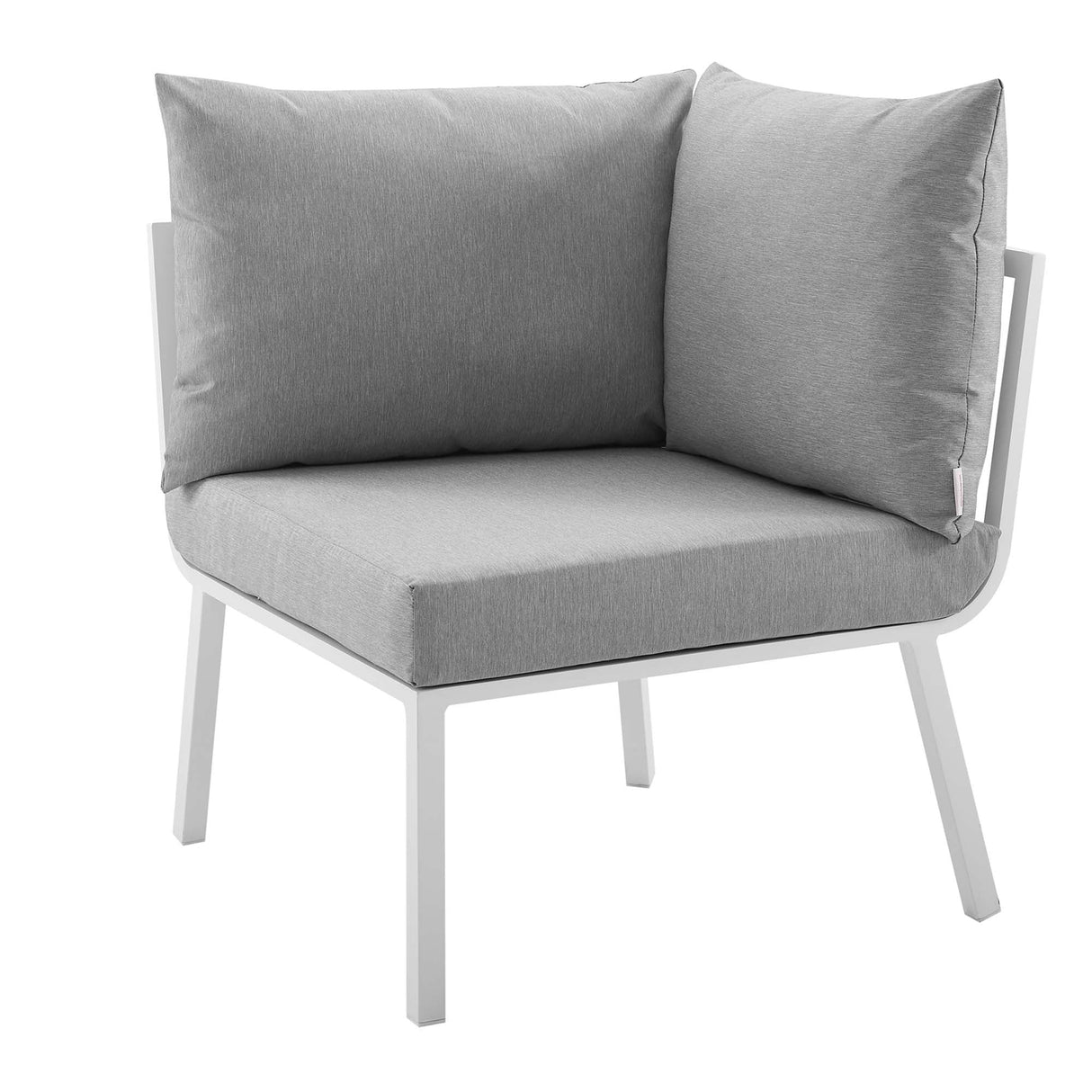 Riverside 2 Piece Outdoor Patio Aluminum Sectional Sofa Set - Coastal Modern & Weather-Resistant