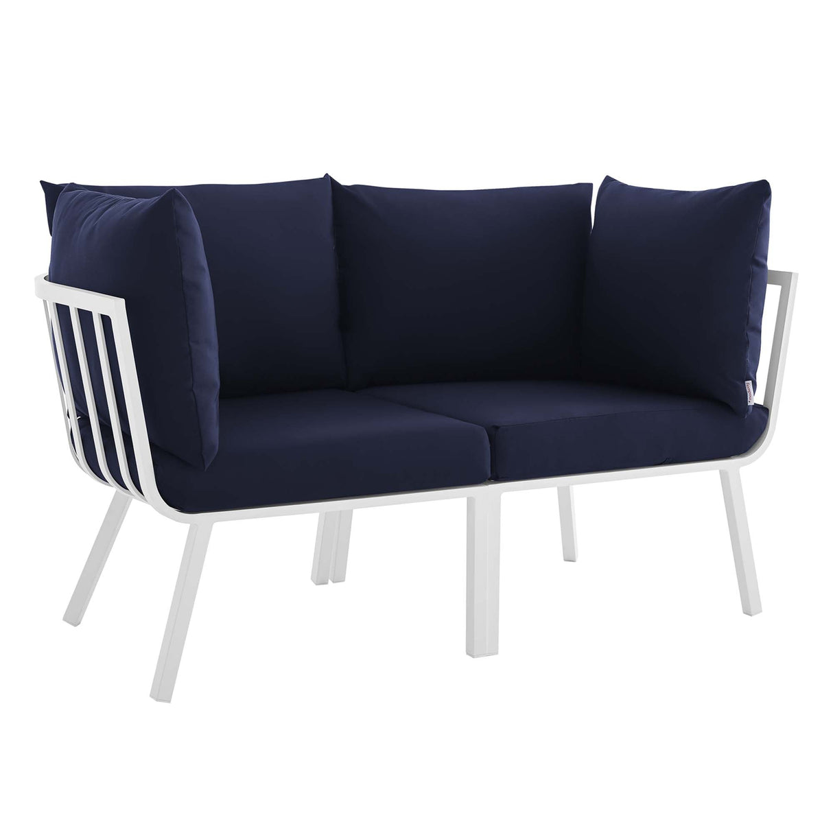 Riverside 2 Piece Outdoor Patio Aluminum Sectional Sofa Set - Coastal Modern & Weather-Resistant