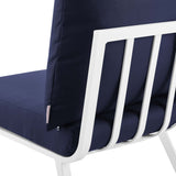 Riverside 2 Piece Outdoor Patio Aluminum Sectional Sofa Set - Coastal Modern & Weather-Resistant