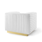 Charisma Channel Tufted Performance Velvet Accent Armchair