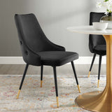 Adorn Tufted Performance Velvet Dining Side Chair - Glam Deco & Stain-Resistant