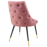 Adorn Tufted Performance Velvet Dining Side Chair - Glam Deco & Stain-Resistant