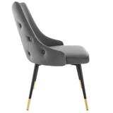 Adorn Tufted Performance Velvet Dining Side Chair - Glam Deco & Stain-Resistant