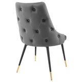 Adorn Tufted Performance Velvet Dining Side Chair - Glam Deco & Stain-Resistant