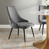 Adorn Tufted Performance Velvet Dining Side Chair - Glam Deco & Stain-Resistant