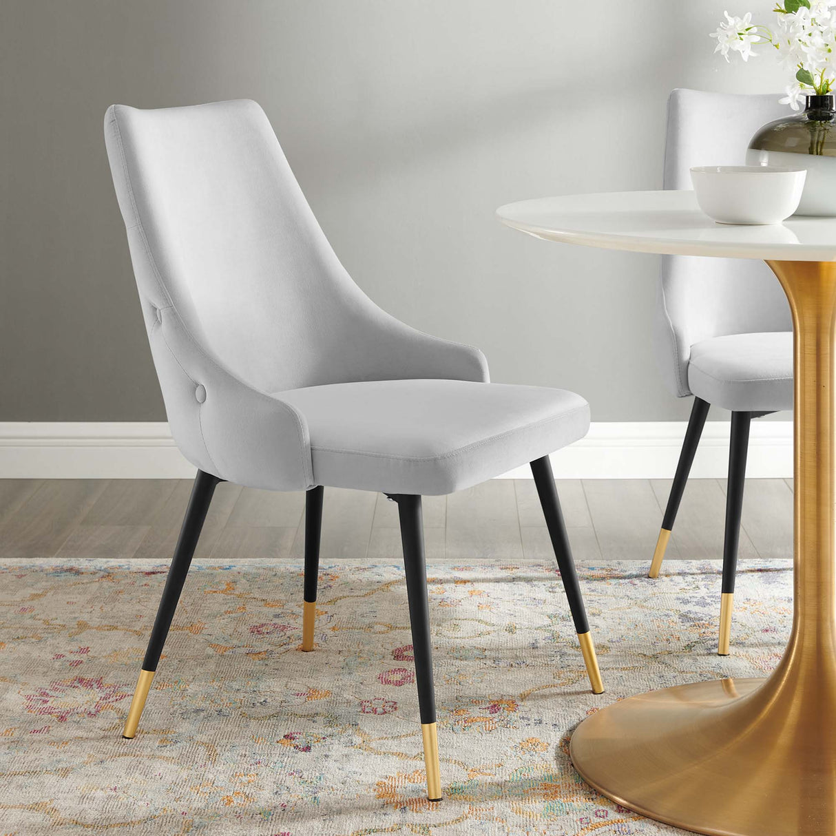 Adorn Tufted Performance Velvet Dining Side Chair - Glam Deco & Stain-Resistant