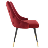Adorn Tufted Performance Velvet Dining Side Chair - Glam Deco & Stain-Resistant