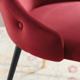 Adorn Tufted Performance Velvet Dining Side Chair - Glam Deco & Stain-Resistant
