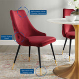 Adorn Tufted Performance Velvet Dining Side Chair - Glam Deco & Stain-Resistant