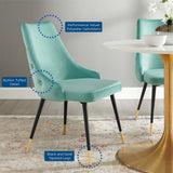 Adorn Tufted Performance Velvet Dining Side Chair - Glam Deco & Stain-Resistant