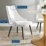 Adorn Tufted Performance Velvet Dining Side Chair - Glam Deco & Stain-Resistant