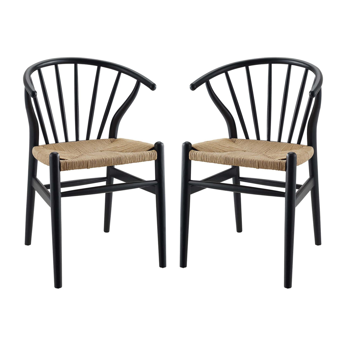 Flourish Spindle Wood Dining Side Chair Set of 2