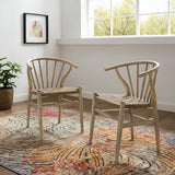 Flourish Spindle Wood Dining Side Chair Set of 2