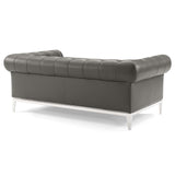 Idyll Tufted Upholstered Leather 3 Piece Set
