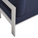 Shore Sunbrella® Fabric Aluminum Outdoor Patio Armless Chair