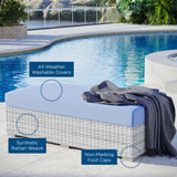 Convene Outdoor Patio Rectangular Ottoman